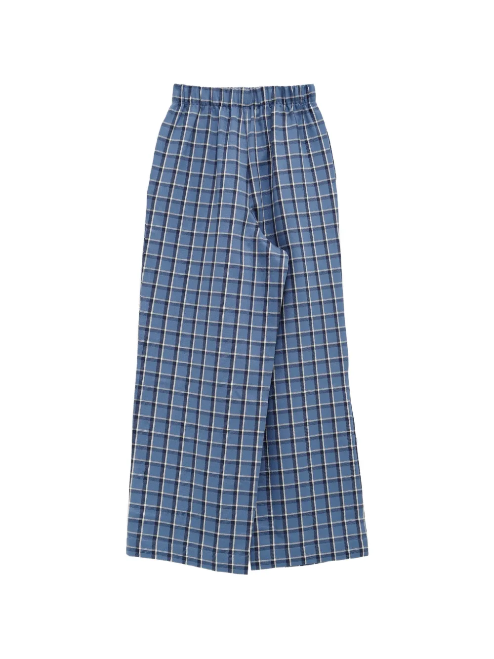 Baserange Claude plaid wide-leg trousers Blauw