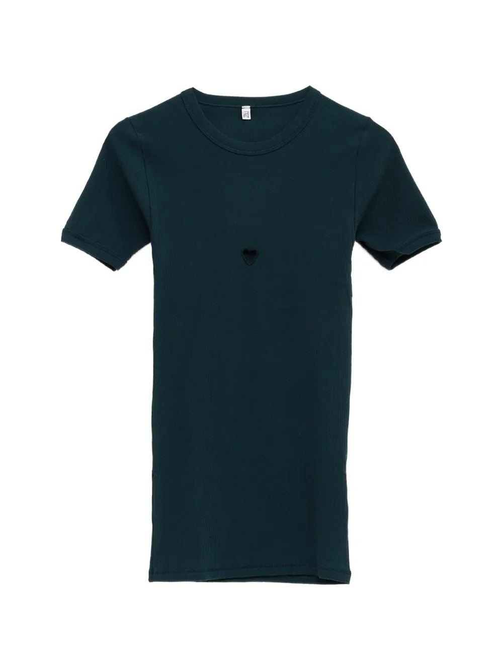 Baserange Heart-cutout ribbed T-shirt