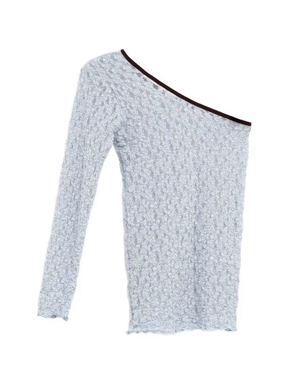 Baserange Rota one-shoulder textured-finish top Blauw