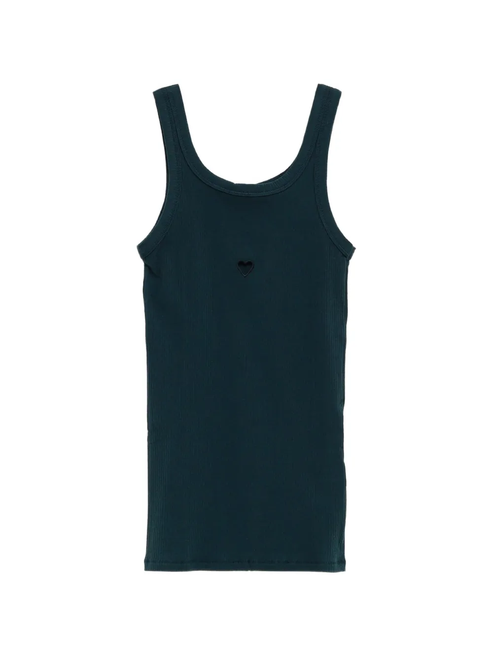 Baserange Heart ribbed-knit tank top - Verde