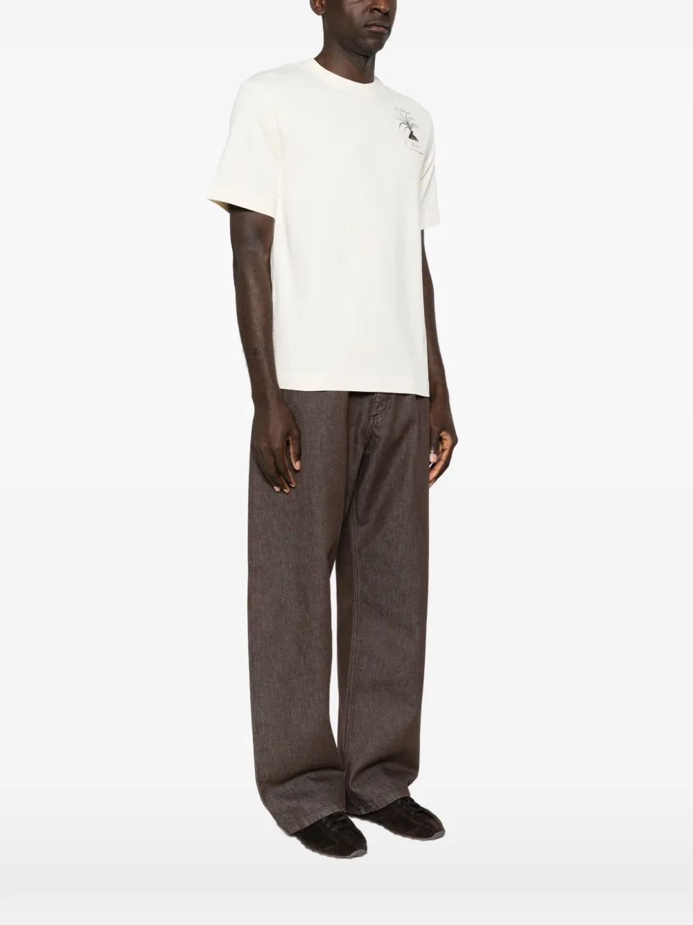 Jacquemus The Palmier T-shirt met borduurwerk Beige
