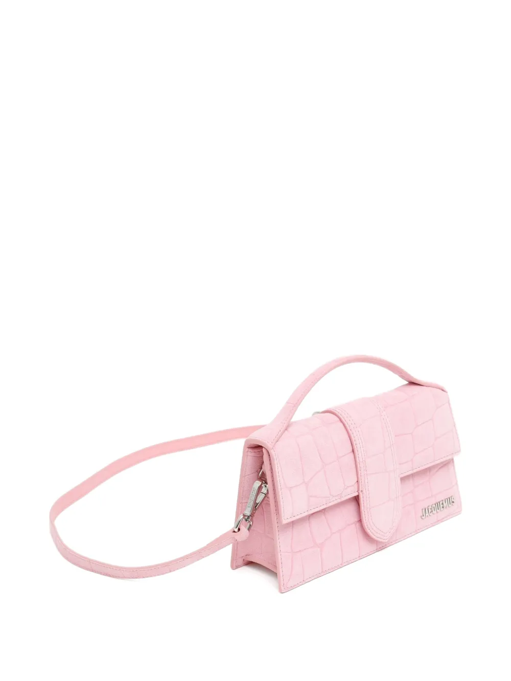 Jacquemus Le Bambino schoudertas met krokodillen-effect Roze