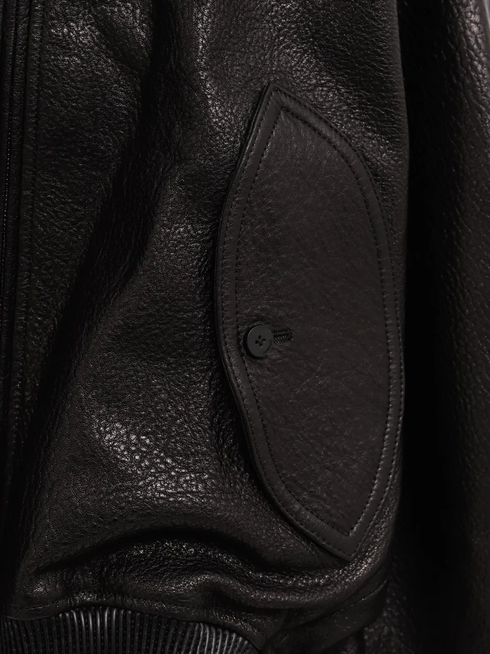 Jacquemus The Losange leather bomber jacket Bruin