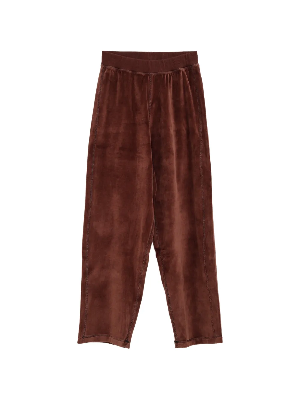 Baserange velvet elasticated-waistband trousers