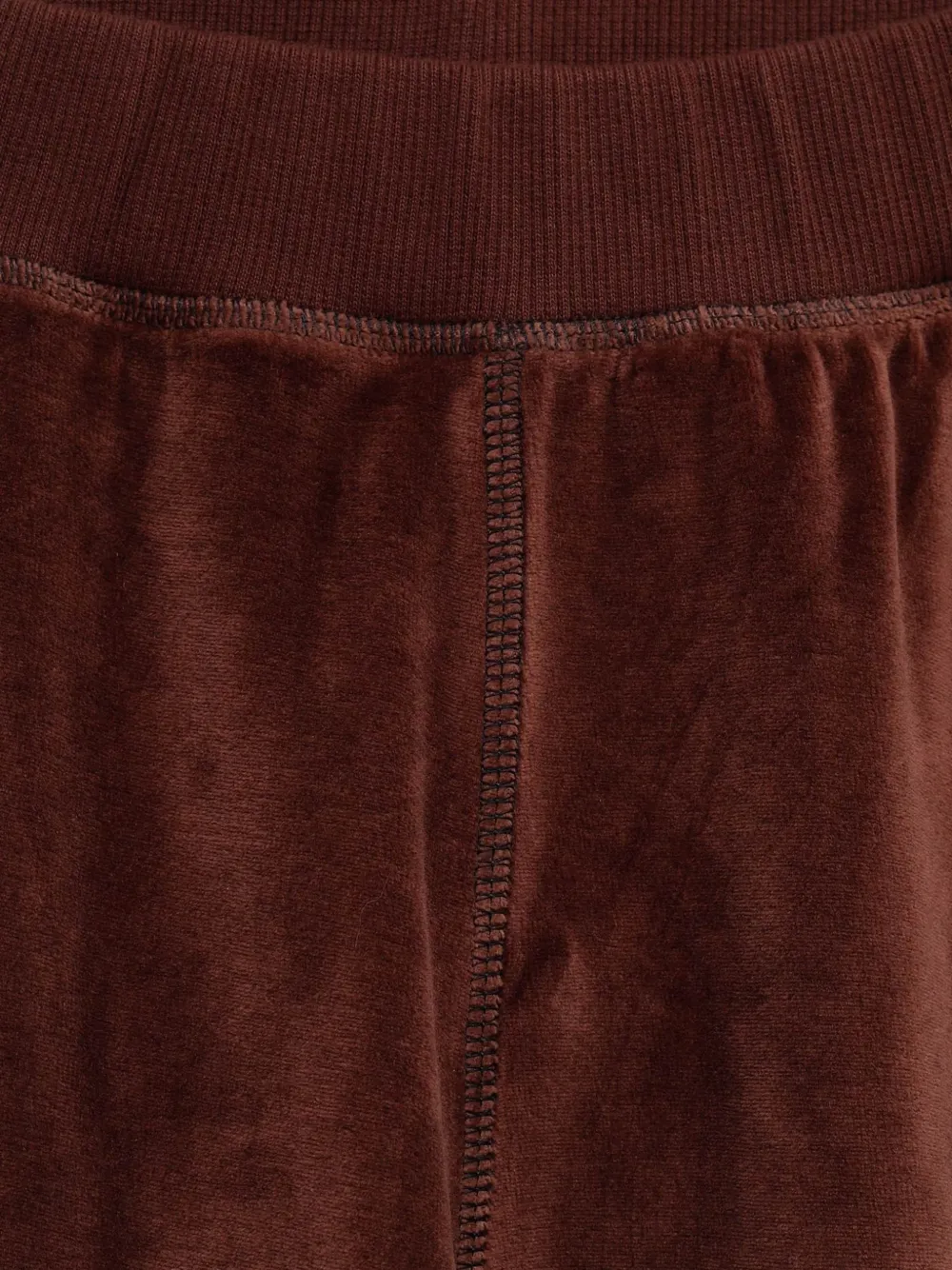 Baserange velvet elasticated-waistband trousers Bruin