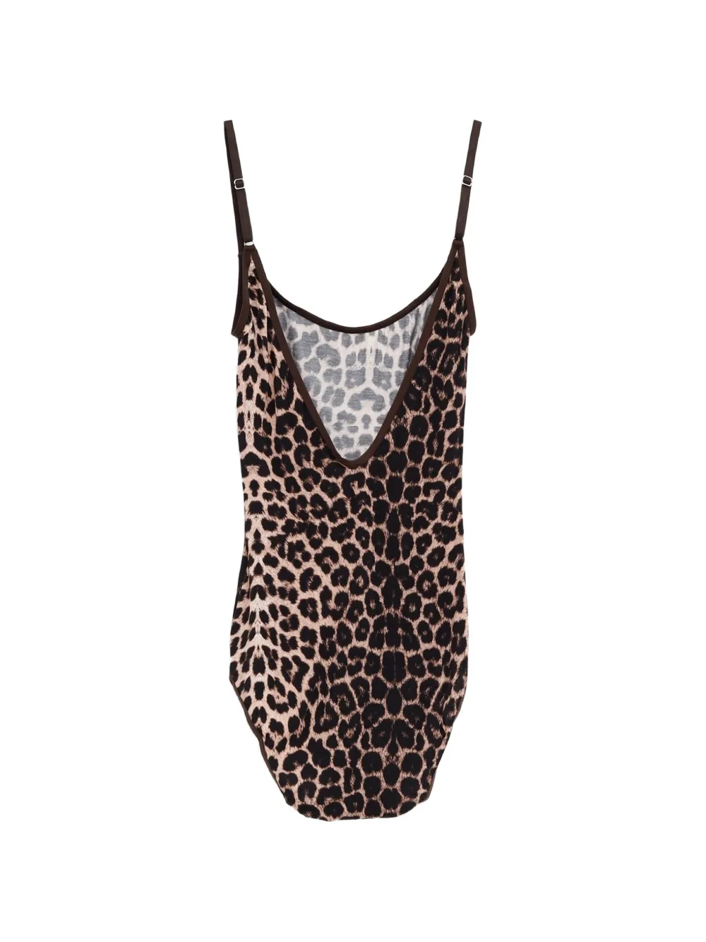 Baserange Emily body met luipaardprint Bruin