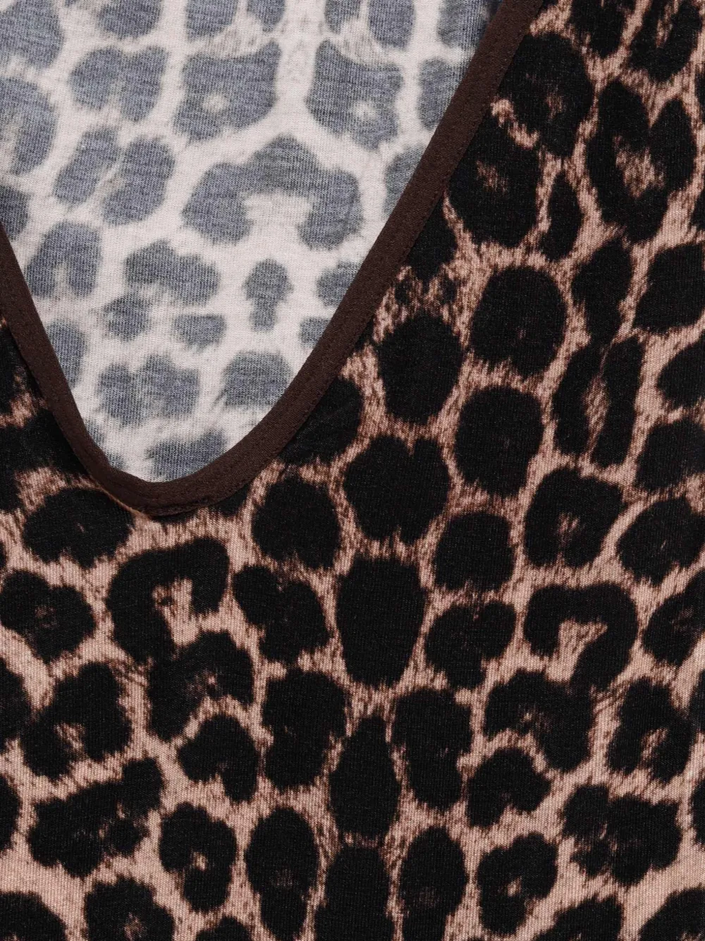 Baserange Emily body met luipaardprint Bruin