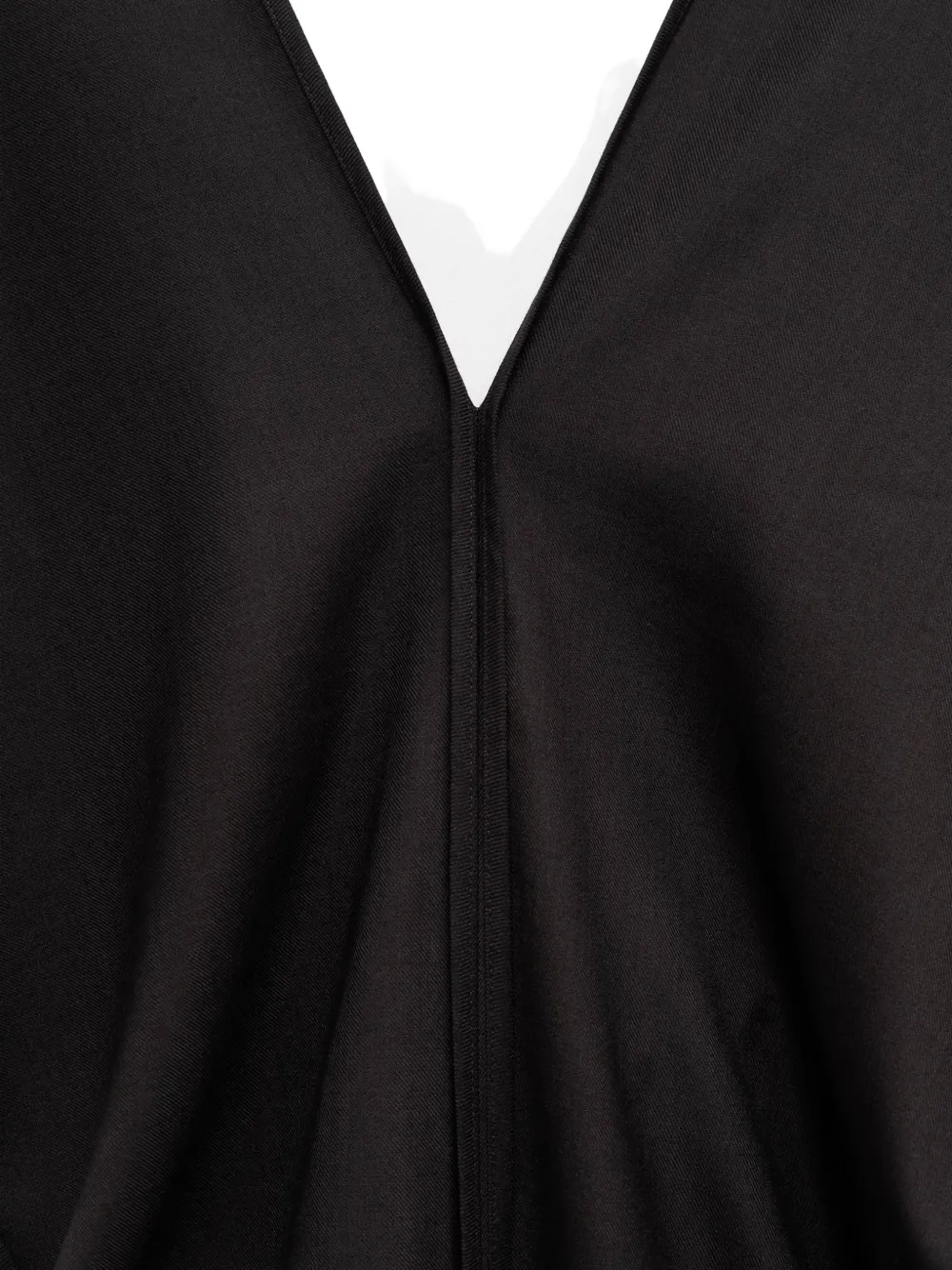 Baserange V-neck draped midi dress Bruin