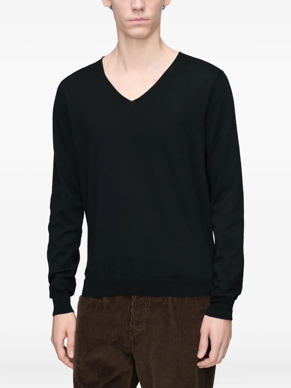 Maison Margiela Trui met V-hals Zwart