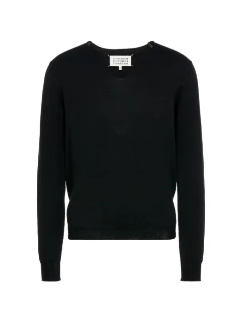 Maison Margiela cotton V-neck sweater