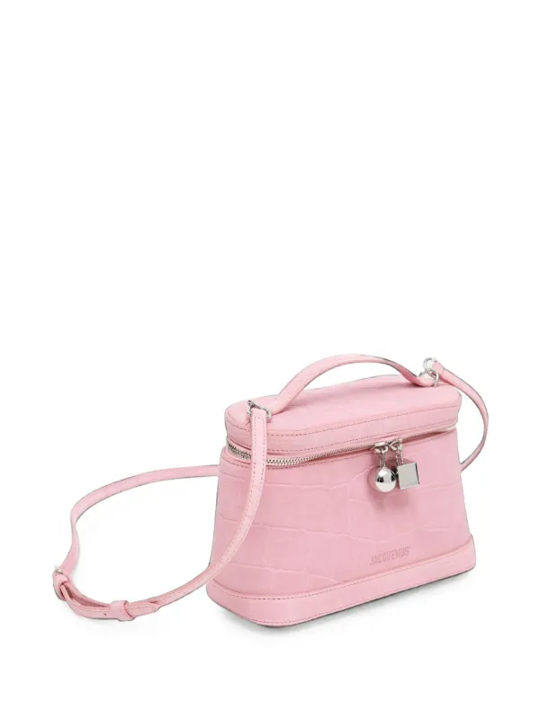 Jacquemus クロコパターン レザーショルダーバッグ | ピンク | FARFETCH JP