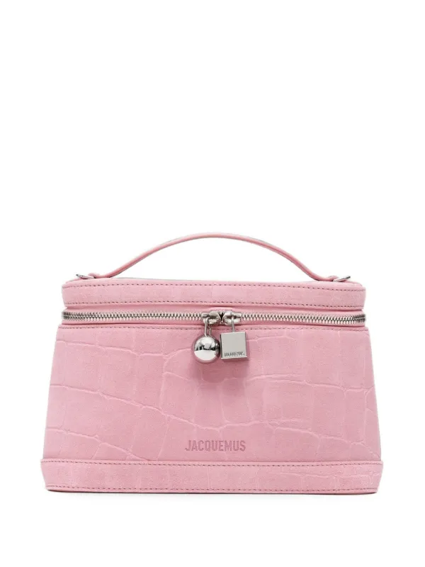 Jacquemus クロコパターン レザーショルダーバッグ | ピンク | FARFETCH JP Jacquemus クロコパターン レザーショルダーバッグ | ピンク | FARFETCH JP