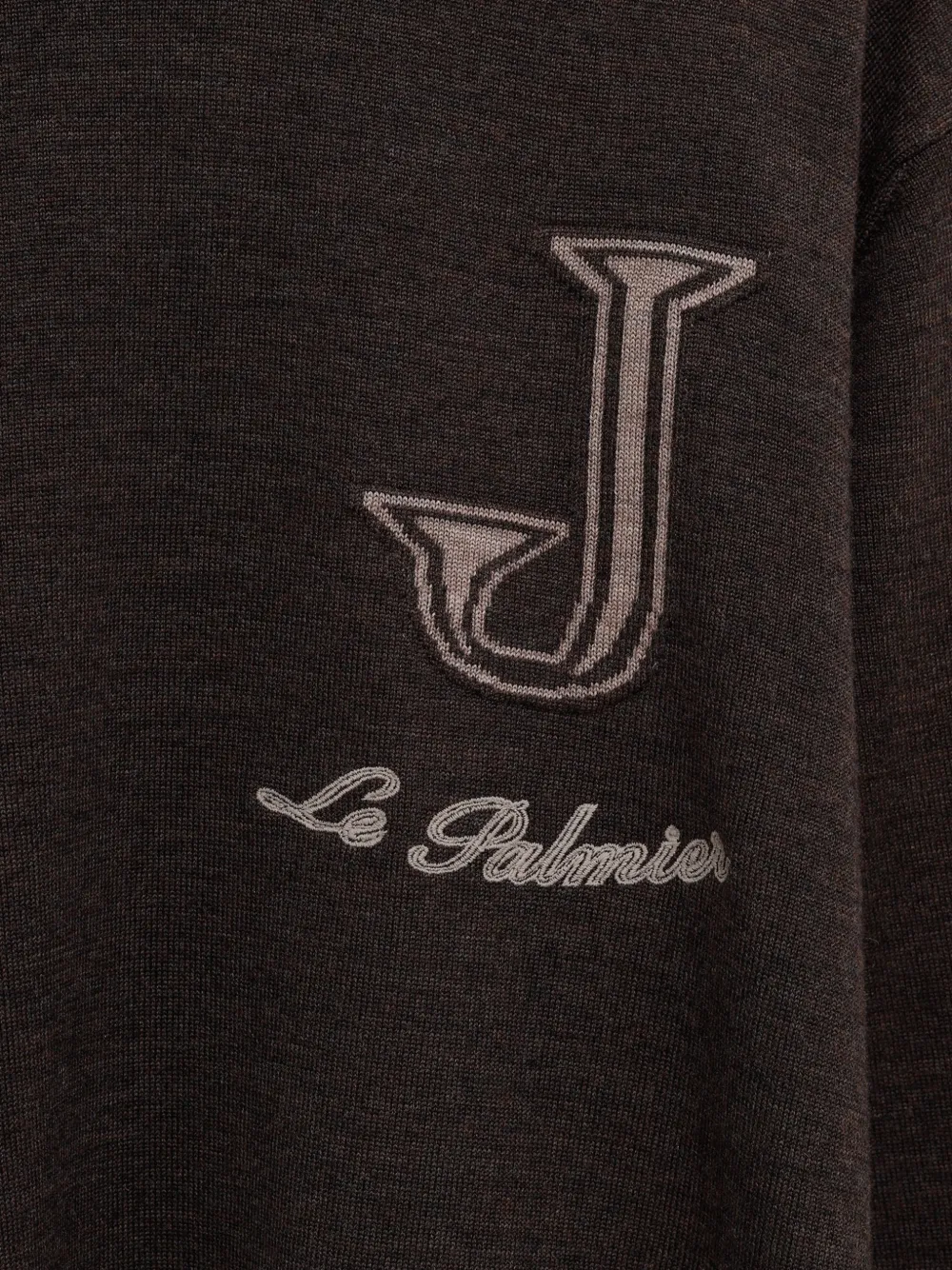 Jacquemus Herisson embroidered crew-neck sweater Bruin