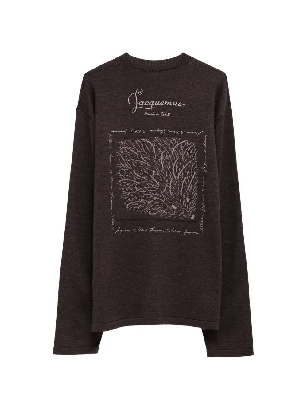 Jacquemus Herisson embroidered crew-neck sweater Bruin