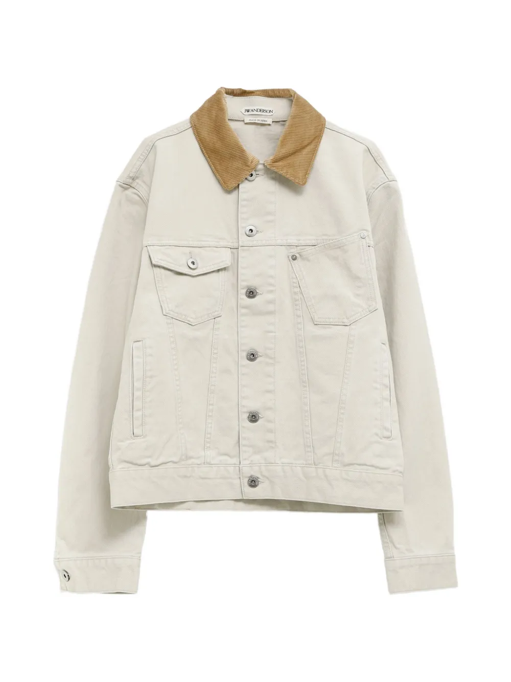 JW Anderson veste en jean à col côtelé - Tons neutres JW Anderson veste en jean à col côtelé - Tons neutres