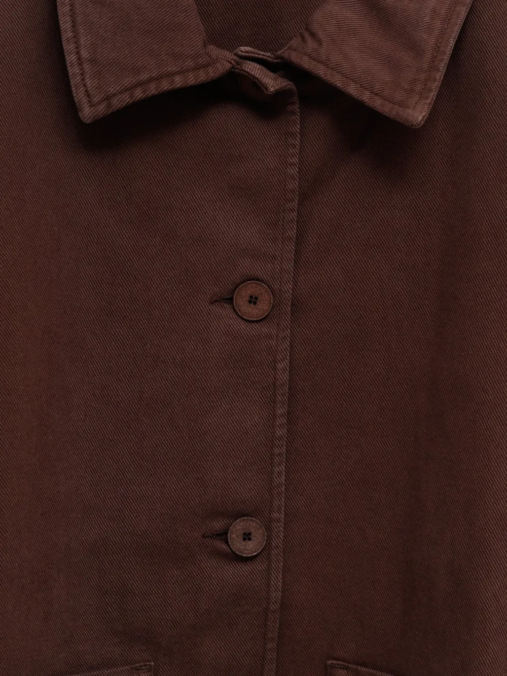 Baserange Osi button-up denim jacket Bruin
