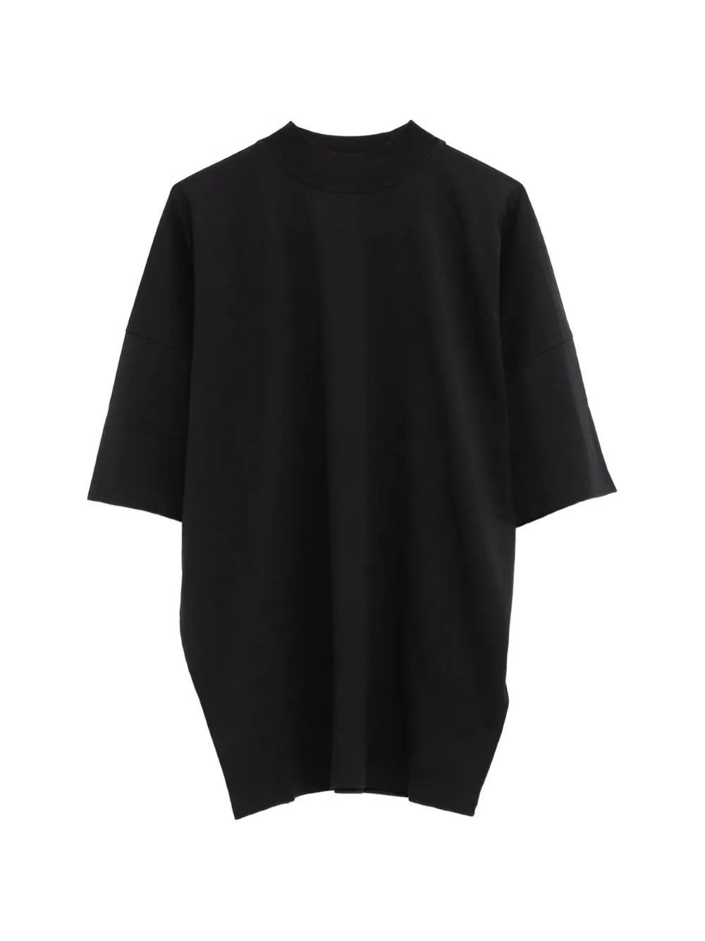 Jil Sander drop-shoulder mock-neck T-shirt - Nero