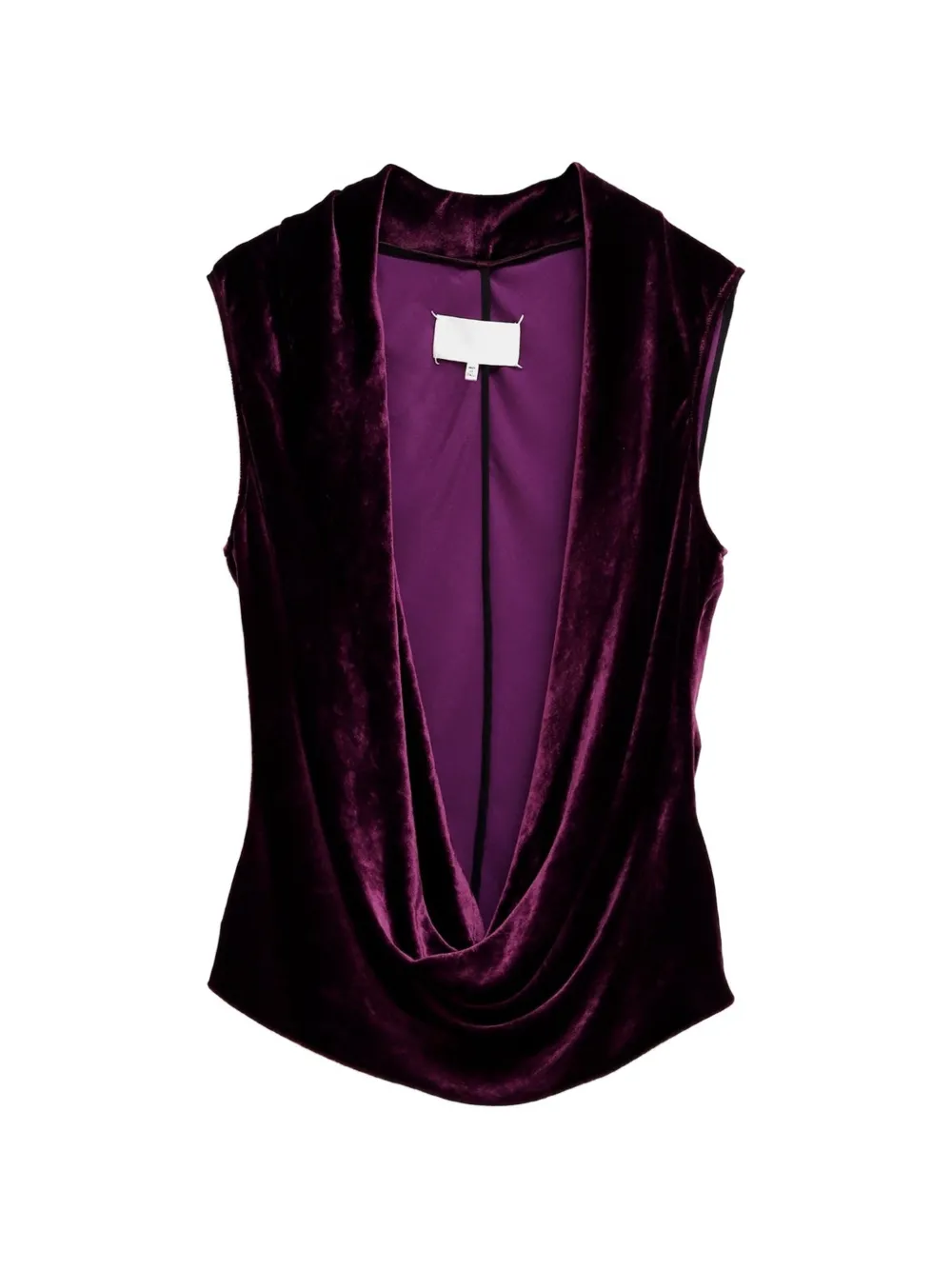 Maison Margiela draped velvet top - Violett