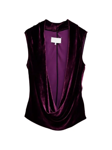 Maison Margiela draped velvet top