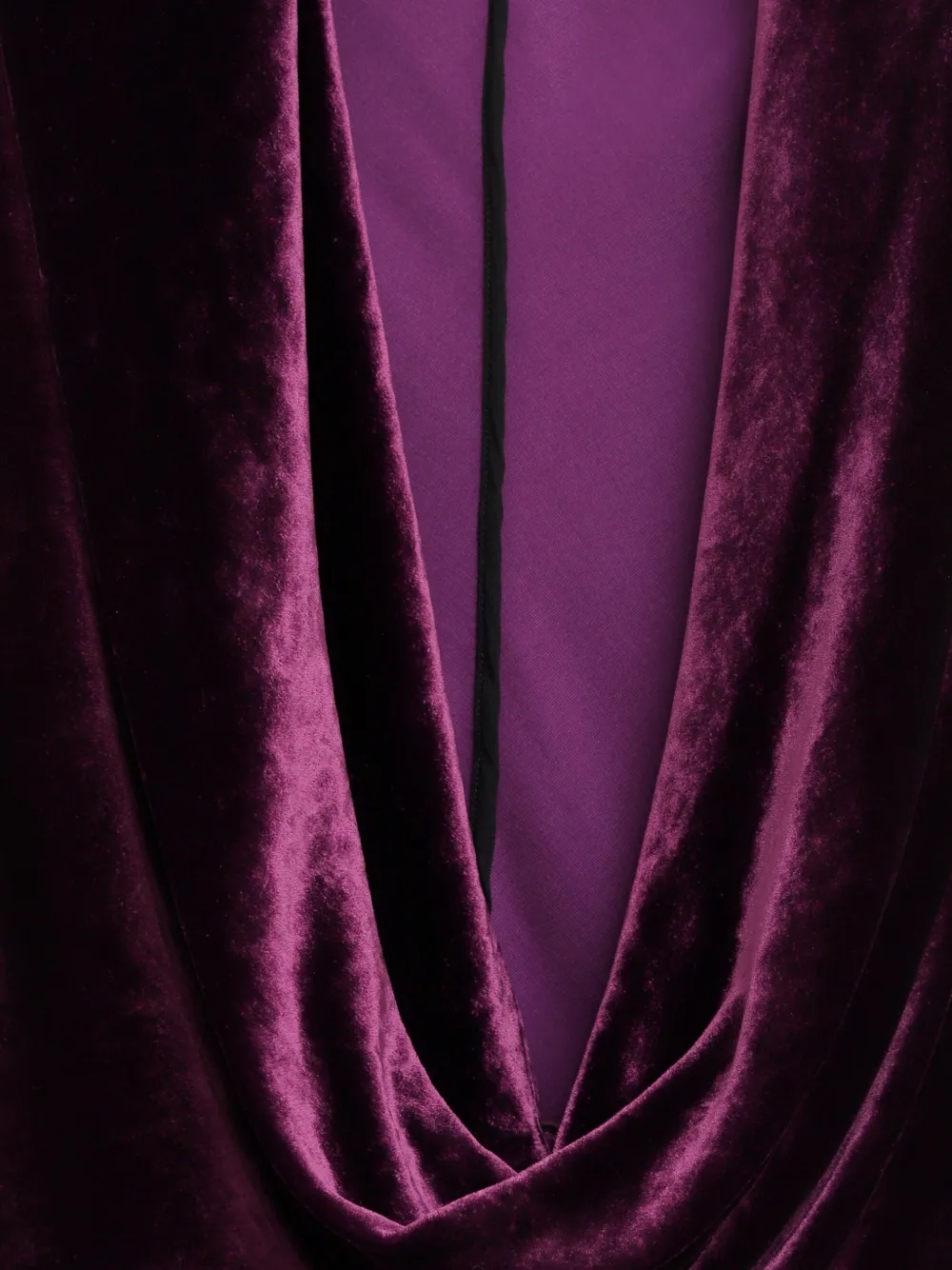 Maison Margiela draped velvet top Paars