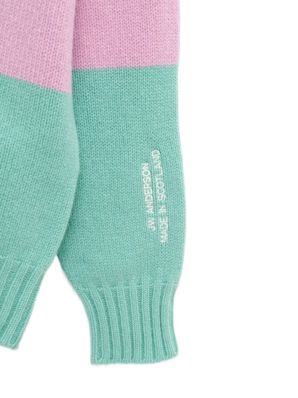 JW Anderson colour-block wool sweater Roze