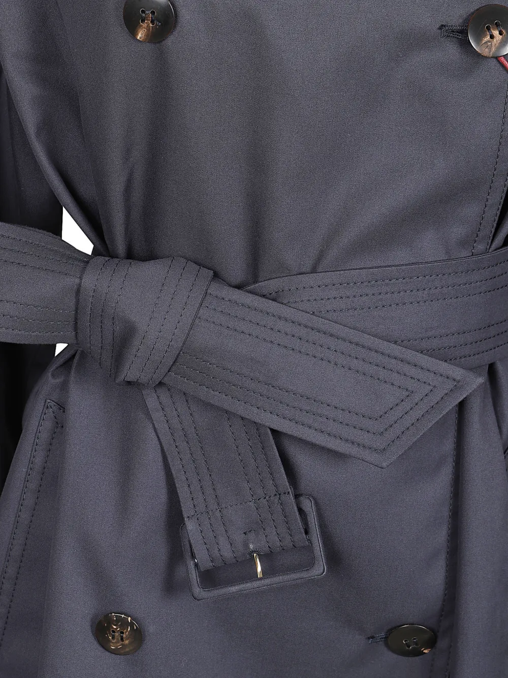  Max Mara Gabardina Con Cinturón - Azul 