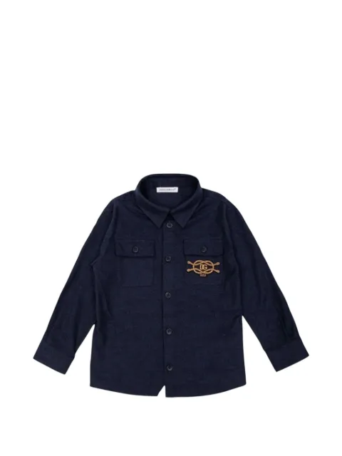 Dolce & Gabbana Kids camisa con parche del logo y botones