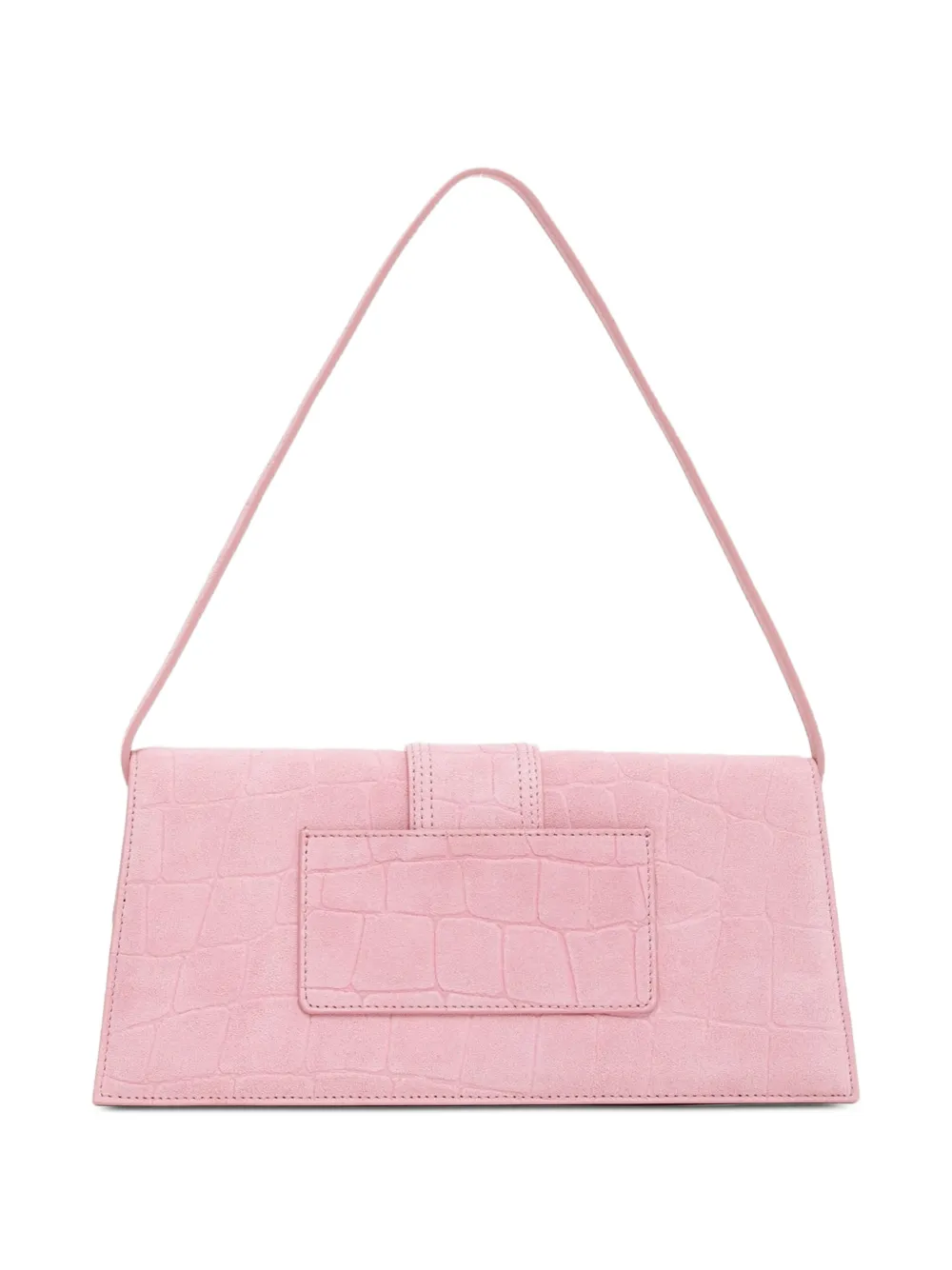 Jacquemus Leren schoudertas met krokodillen-reliëf Roze