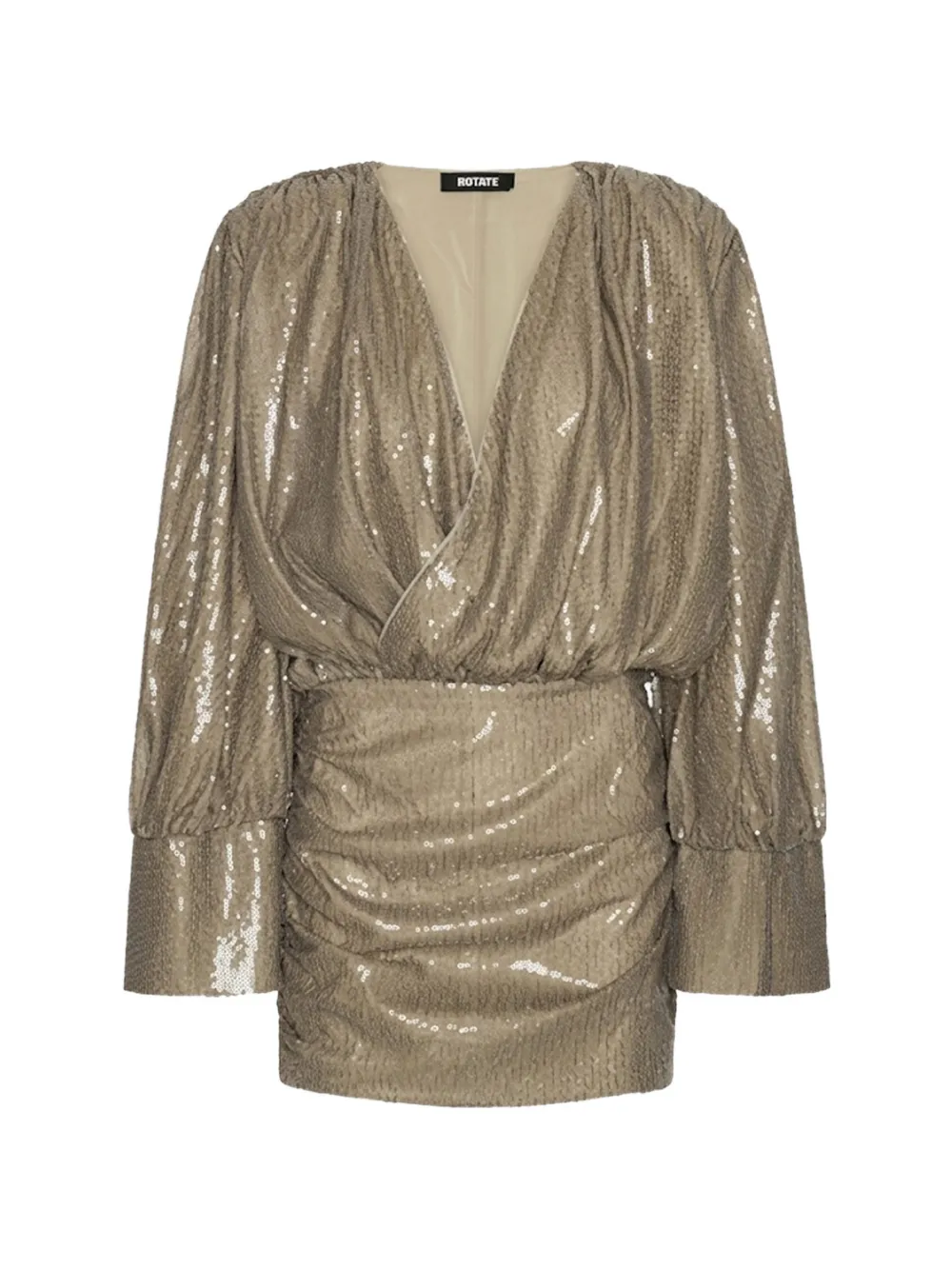 ROTATE BIRGER CHRISTENSEN sequin-embellished ruched dress - Toni neutri