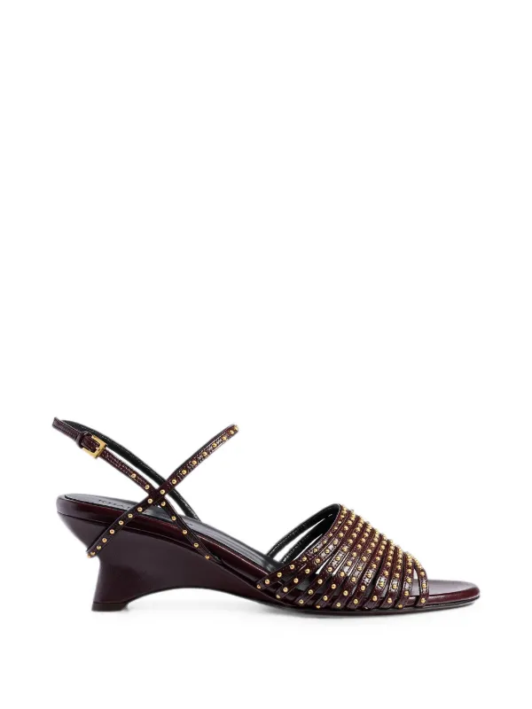 Khaite Drew Sandals in Red