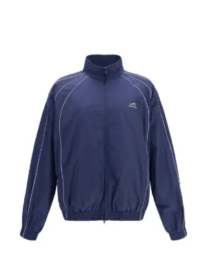 Maison Margiela Panelled raglan-sleeve Jacket | Blue | FARFETCH