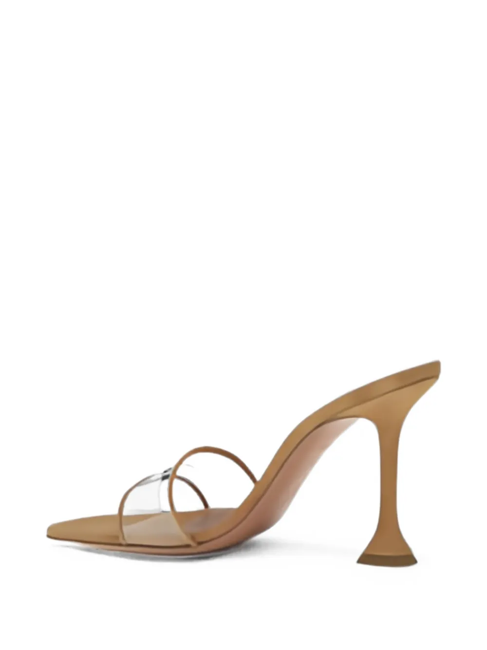 Amina Muaddi Andreea transparent-strap sandals Wit