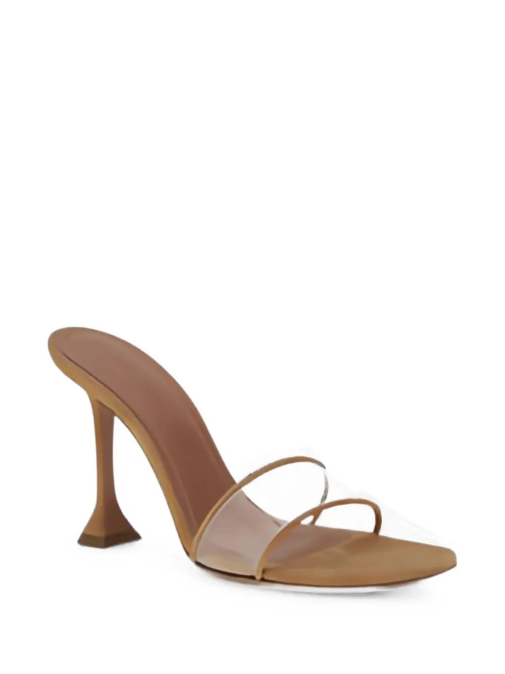 Amina Muaddi Andreea transparent-strap sandals Wit