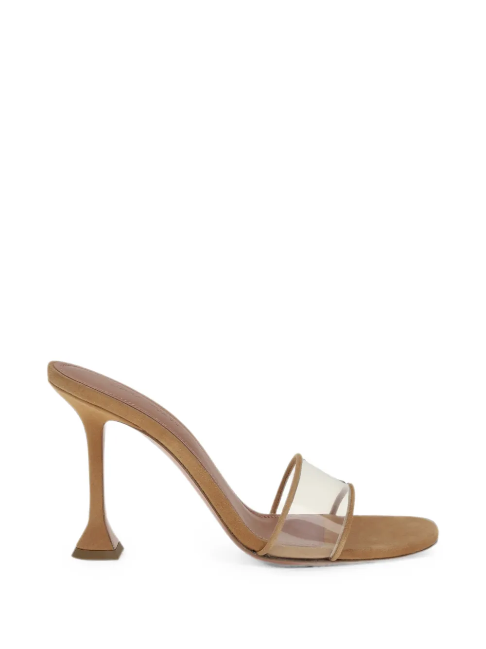 Amina Muaddi Andreea transparent-strap sandals Wit