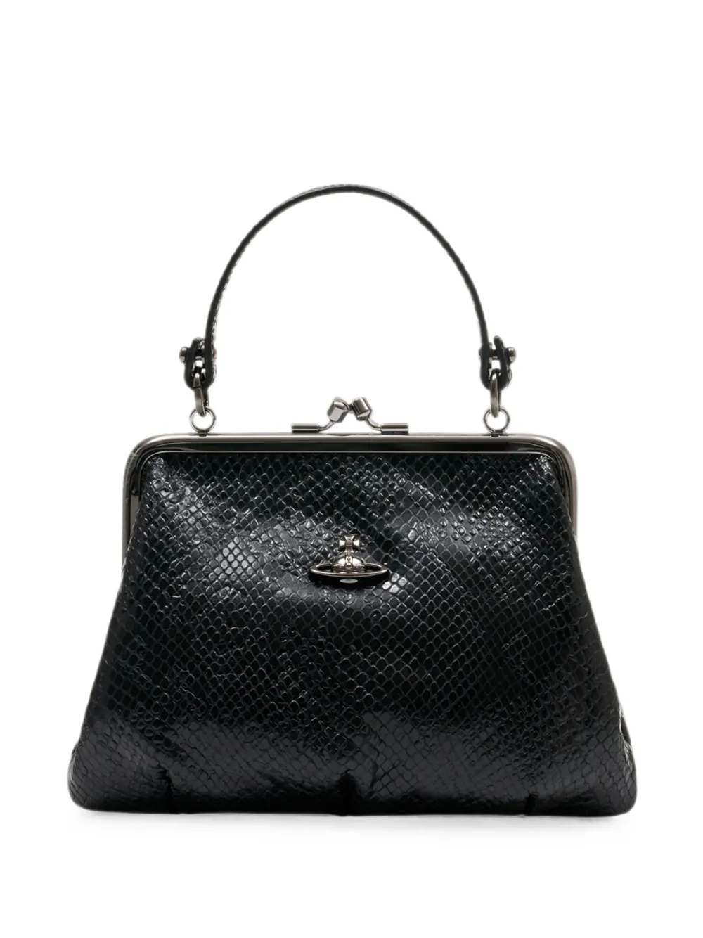 Vivienne Westwood Granny Frame leather clutch bag - Schwarz