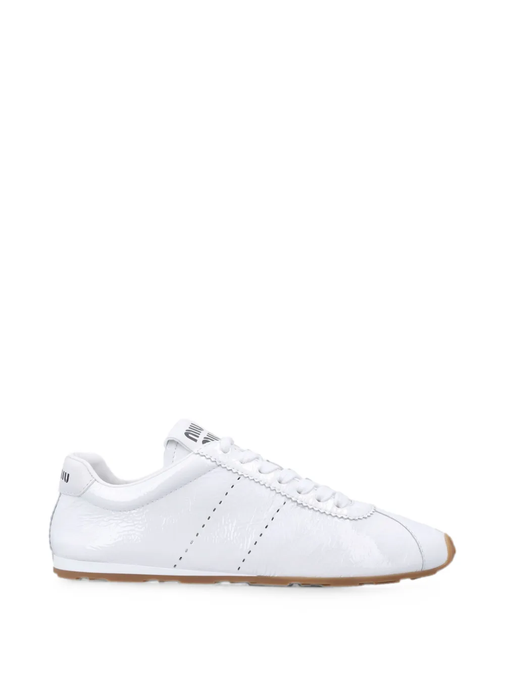 Miu Miu Sneakers Plume in pelle scamosciata - Bianco