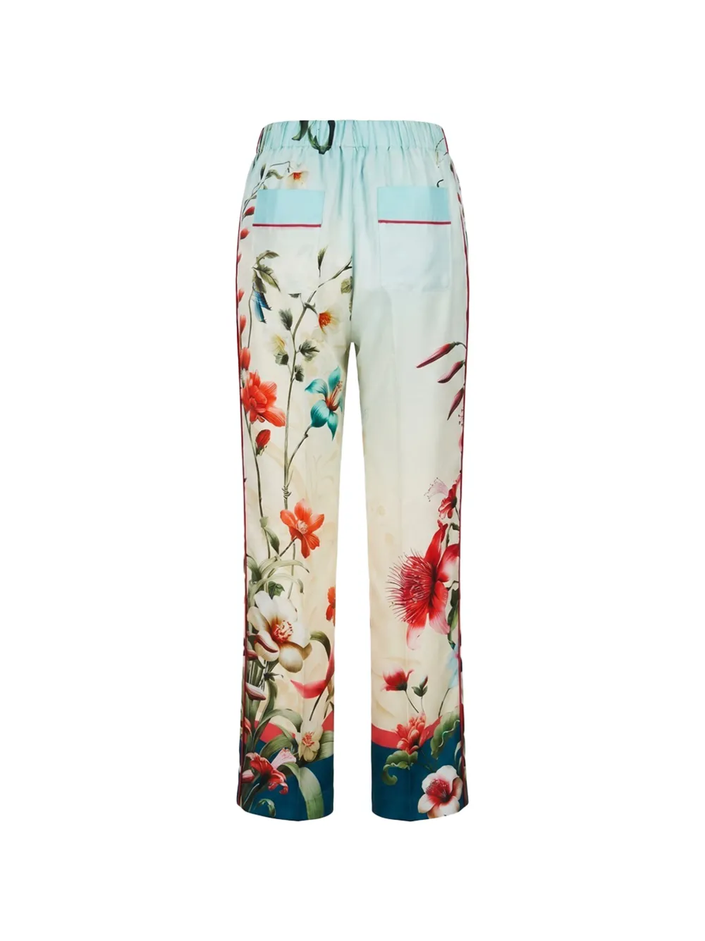F.R.S For Restless Sleepers Etere zijden broek met bloemenprint Beige