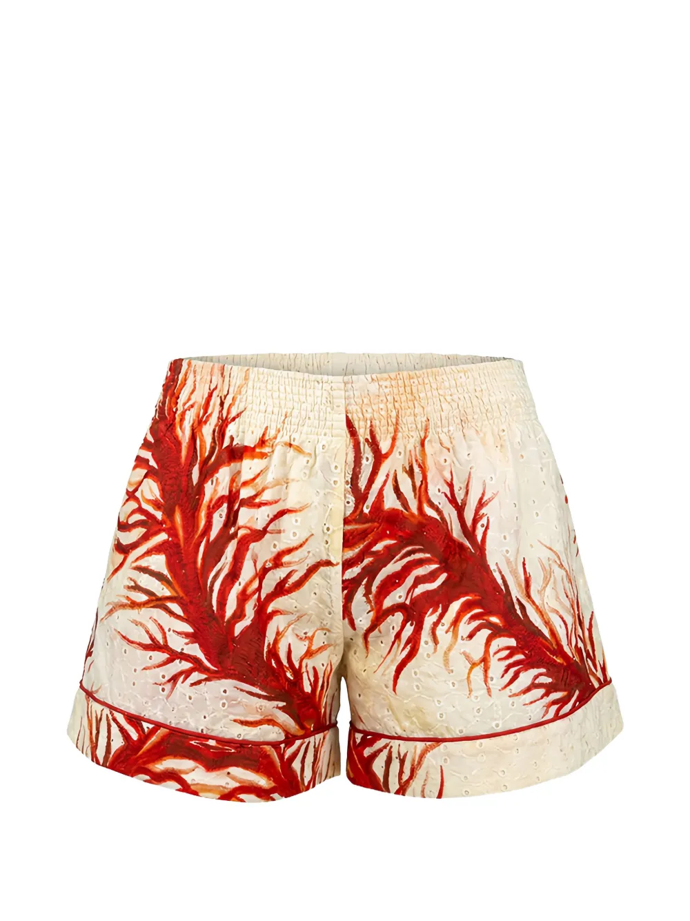 F.R.S For Restless Sleepers broderie-anglaise coral-print shorts - Toni neutri