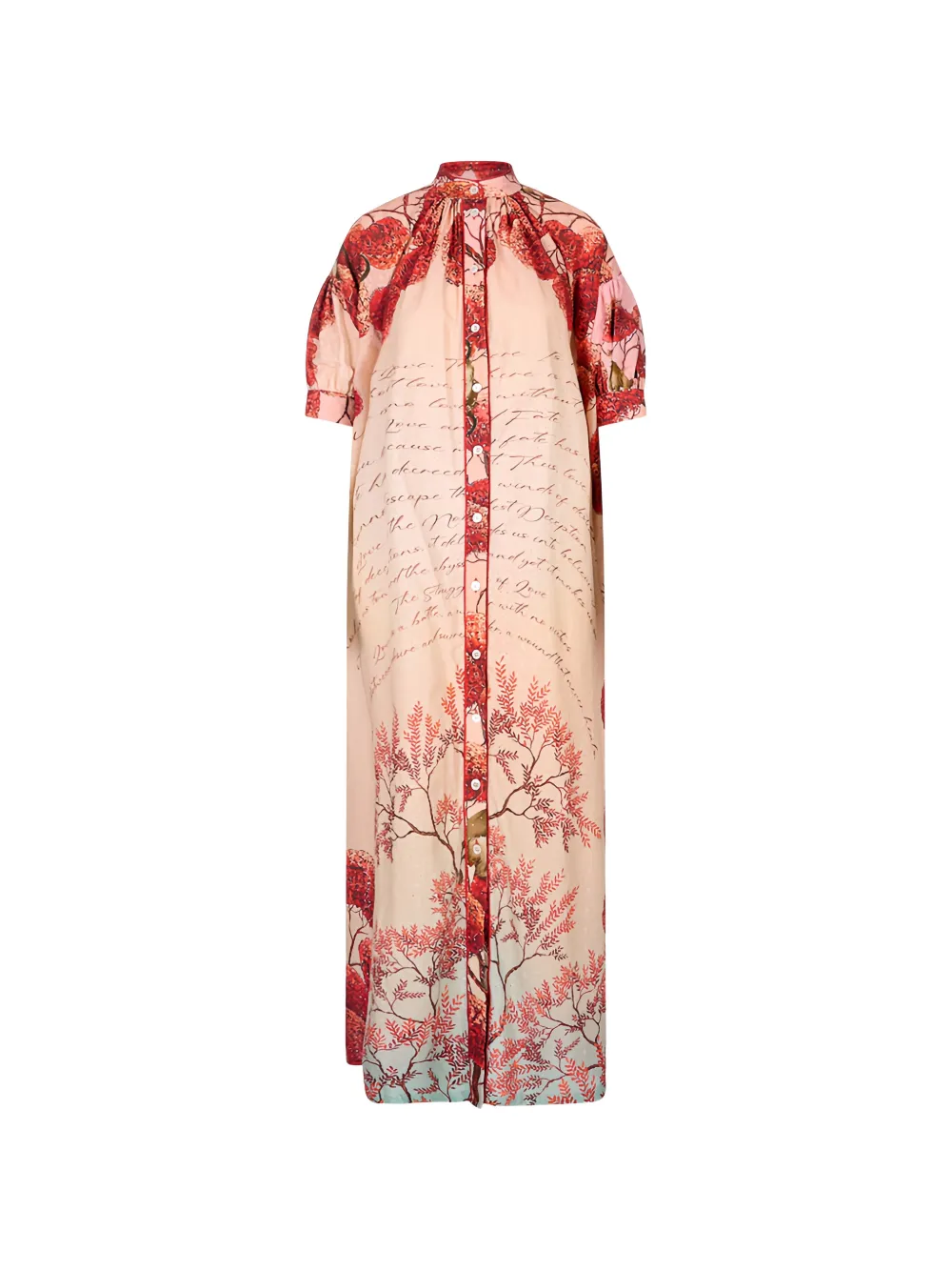 F.R.S For Restless Sleepers Mete floral-print broderie-anglaise maxi dress - Toni neutri