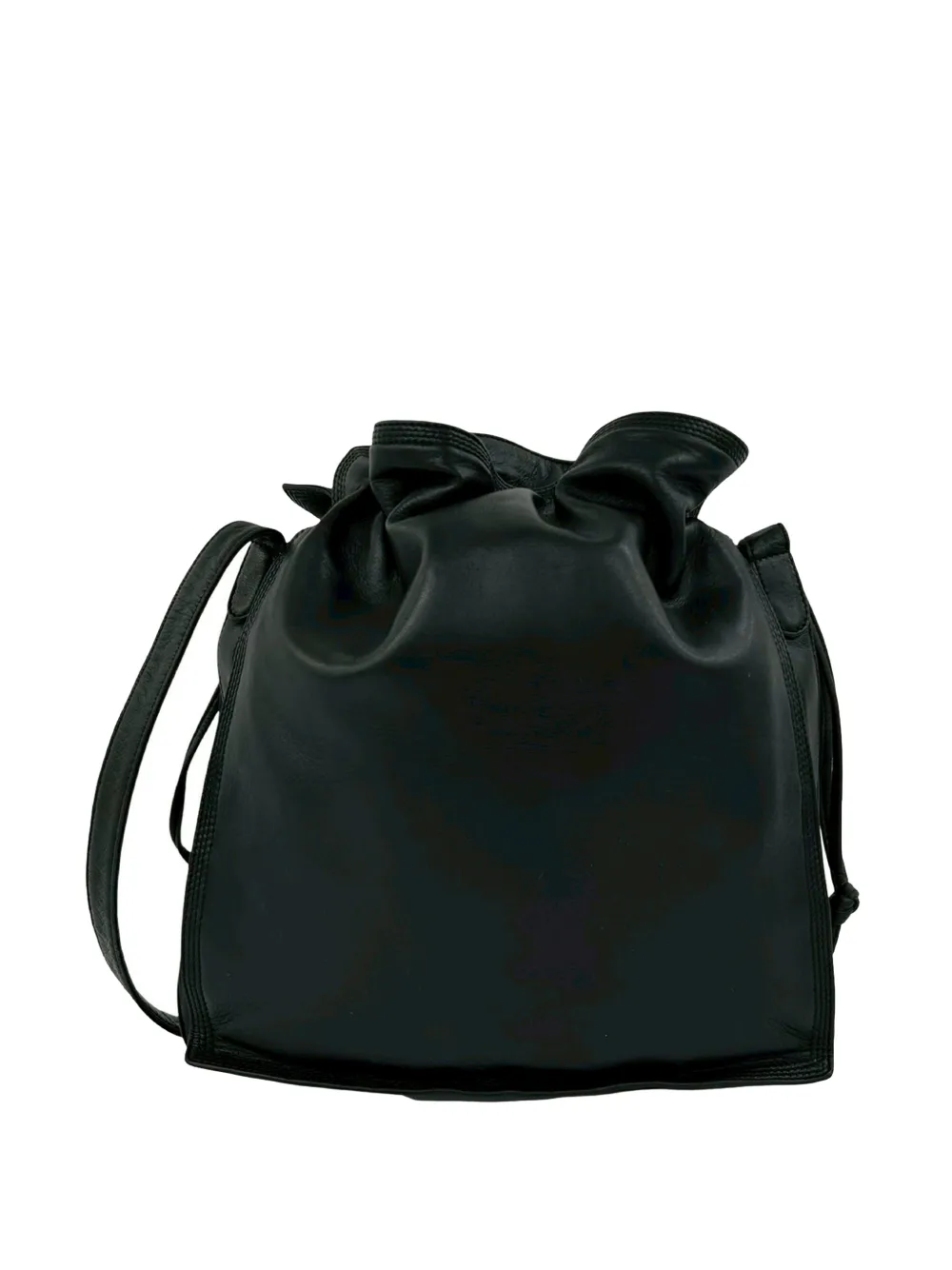 Loewe Pre-Owned 2010-2026 Leather Anagram crossbody bag - Black