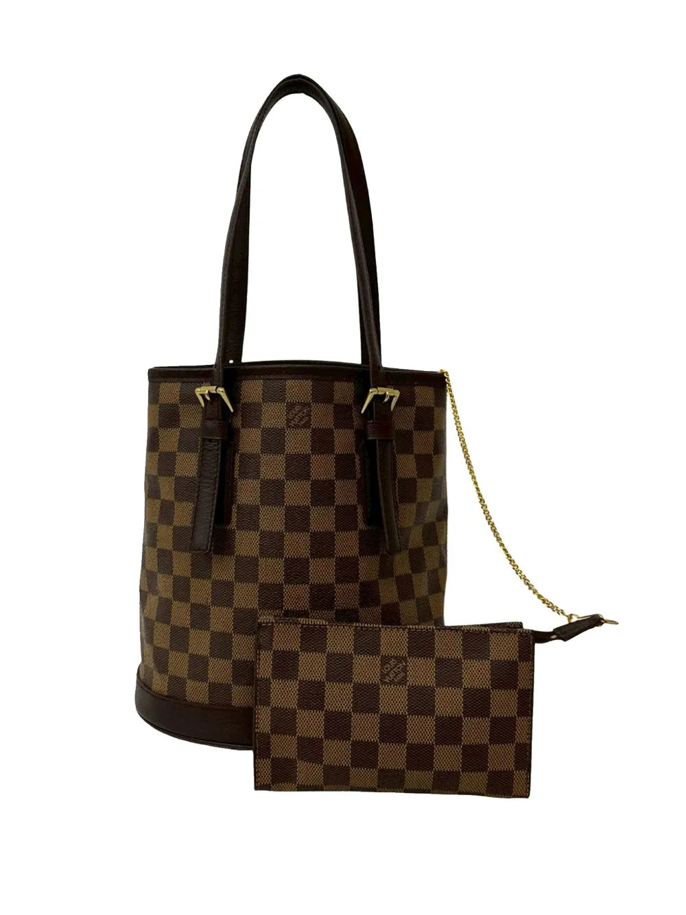 Louis Vuitton Pre-Owned 1997 Damier Ebene Marais bucket bag - Marrone