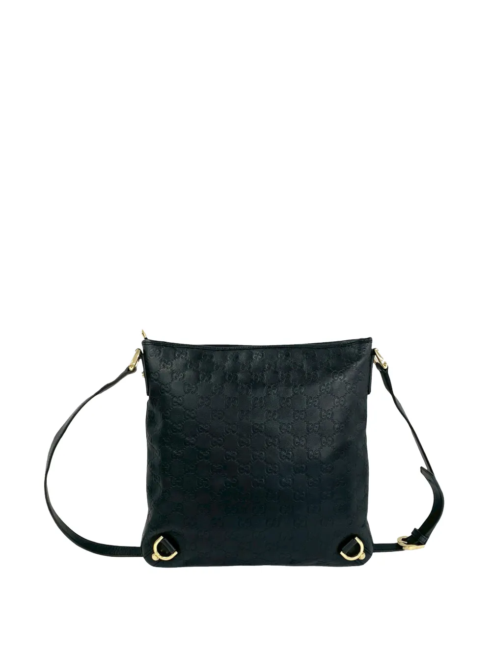  Gucci Pre-owned 2000-2015 Guccissima Abbey D Ring Crossbody Bag - Noir 