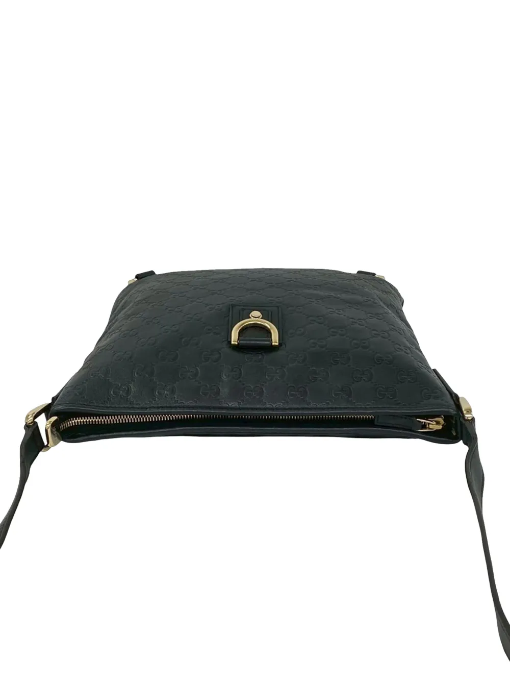  Gucci Pre-owned 2000-2015 Guccissima Abbey D Ring Crossbody Bag - Noir 