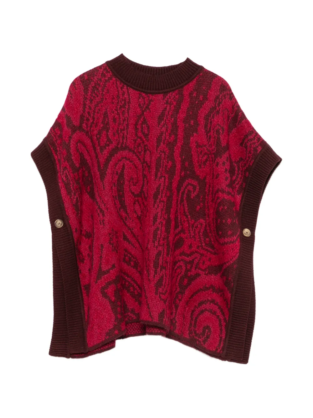 ETRO KIDS paisley-pattern poncho - Rosso