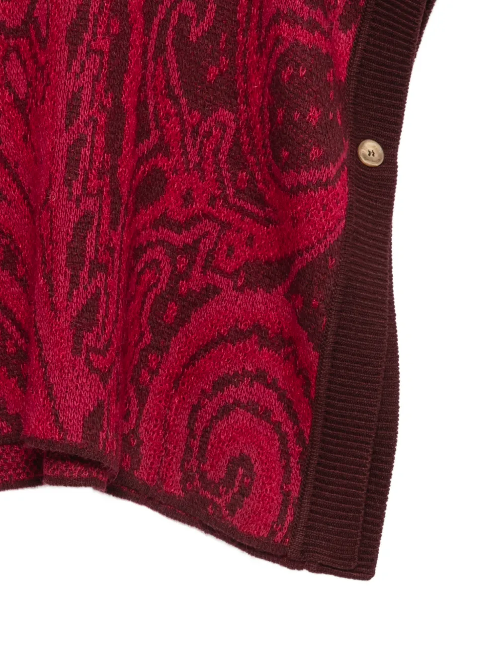 ETRO KIDS Poncho met paisley-print Rood