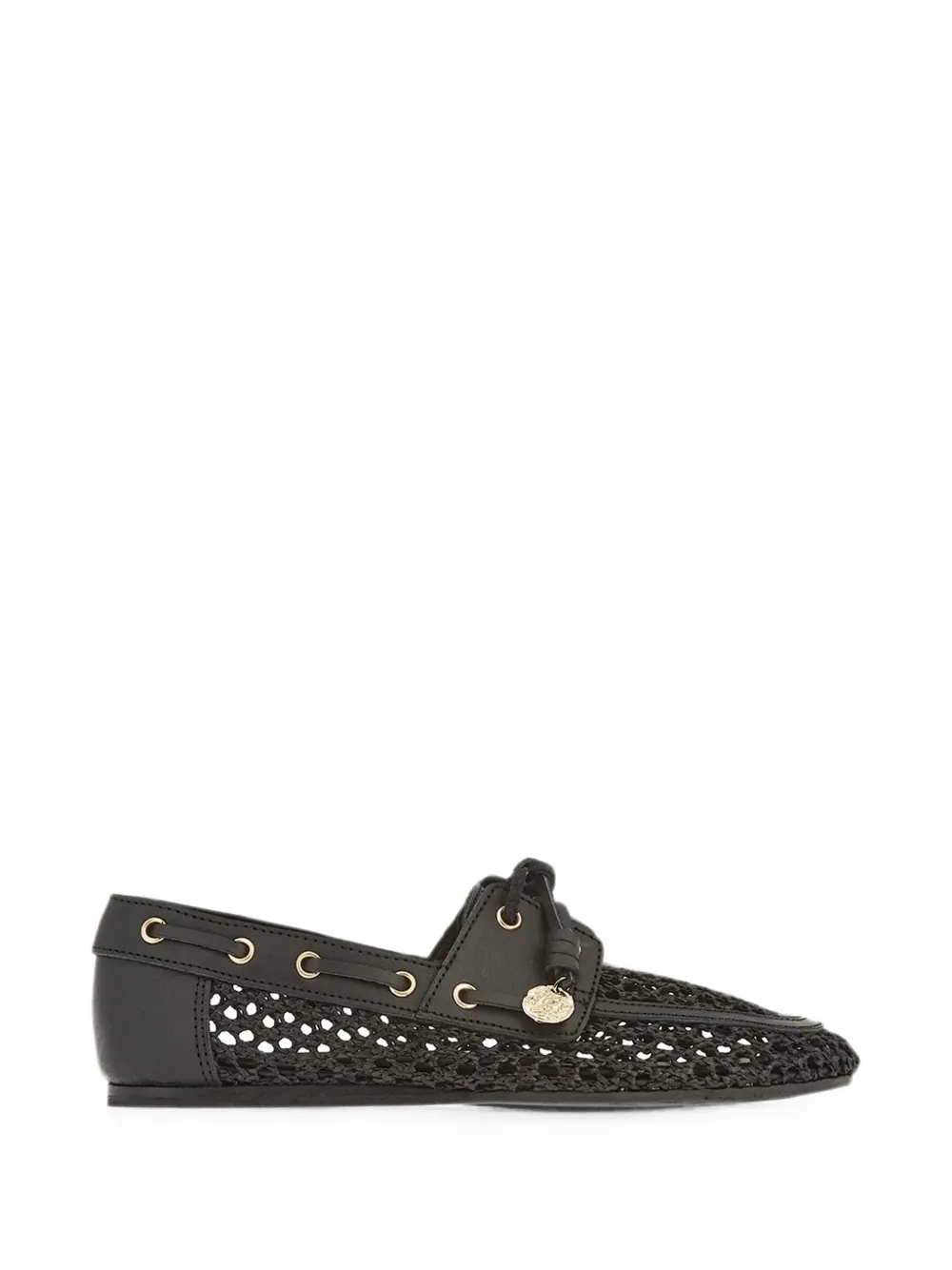 Ancient Greek Sandals Pliaria crochet leather loafers - Schwarz