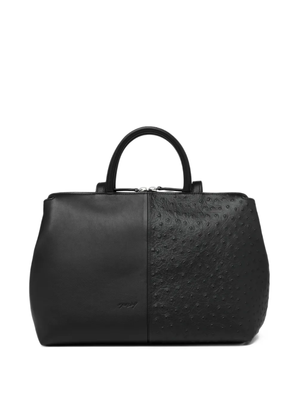 Marsèll 4 Dritta Spezzata ostrich-effect panelled tote bag Zwart