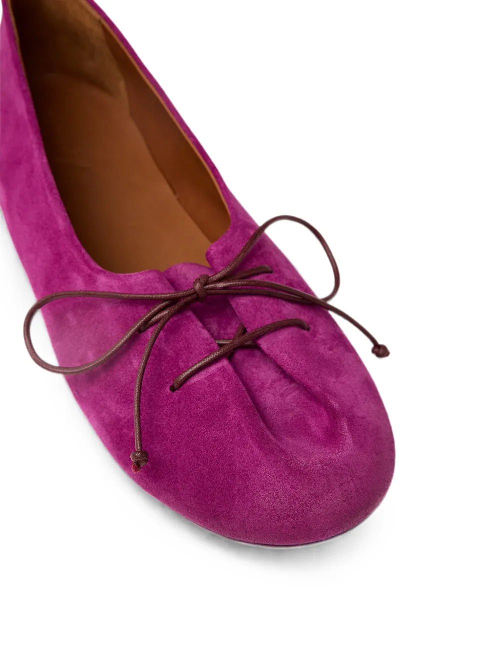 Marsèll Girella lace-up suede ballet flats Paars