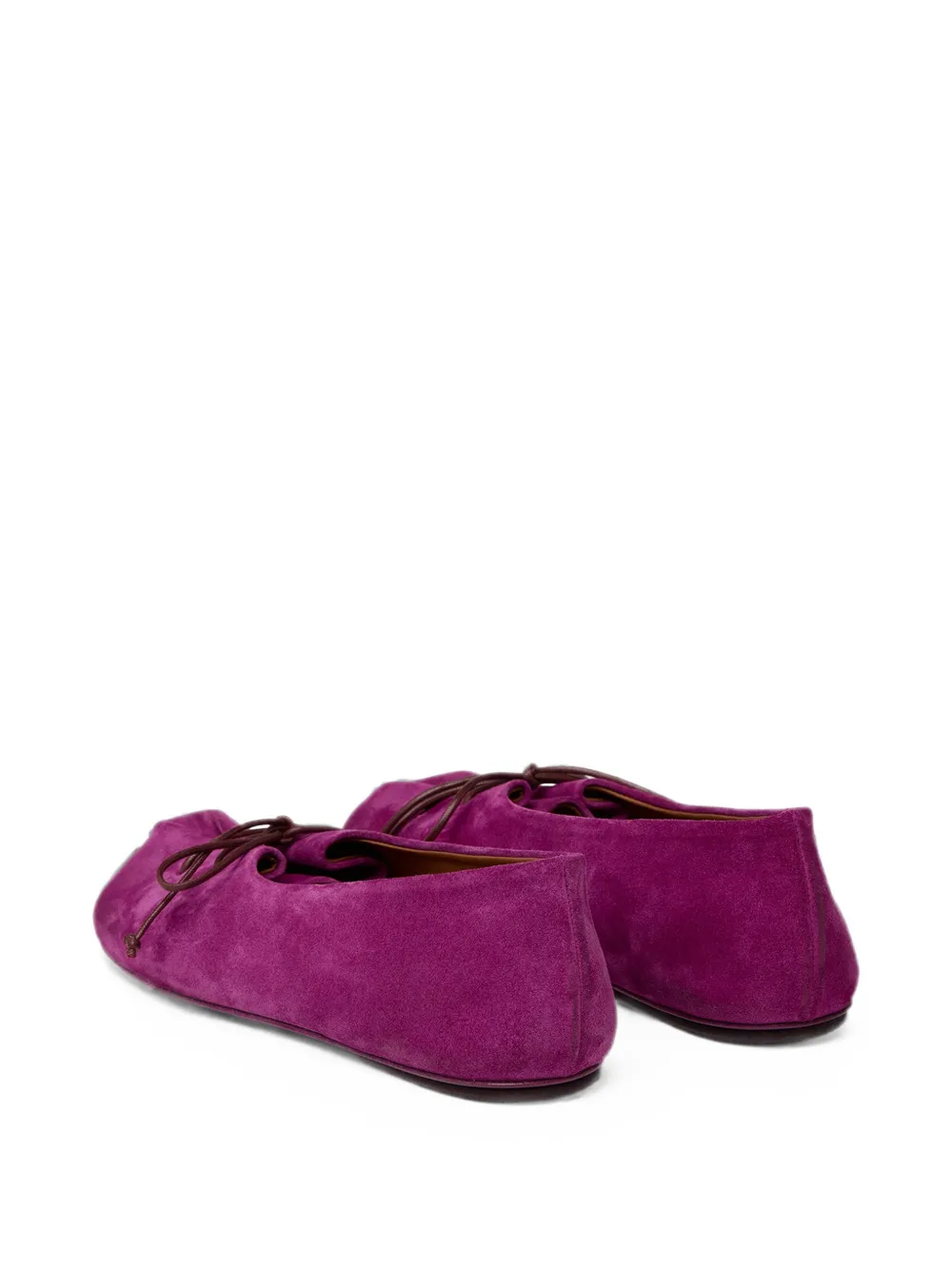 Marsèll Girella lace-up suede ballet flats Paars