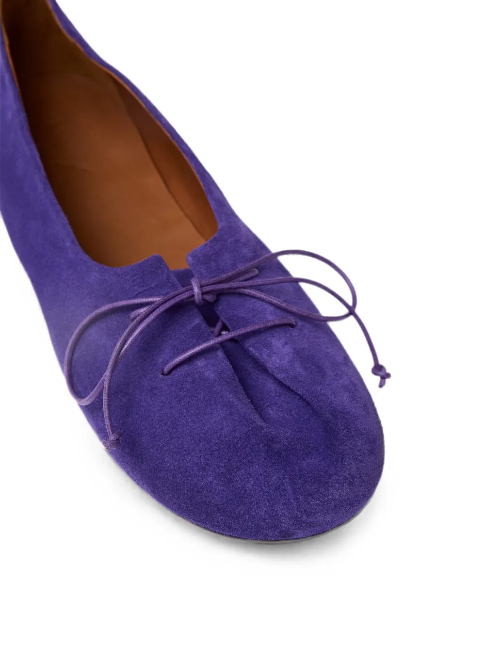 Marsèll Girella bow-detail suede ballet flats Paars